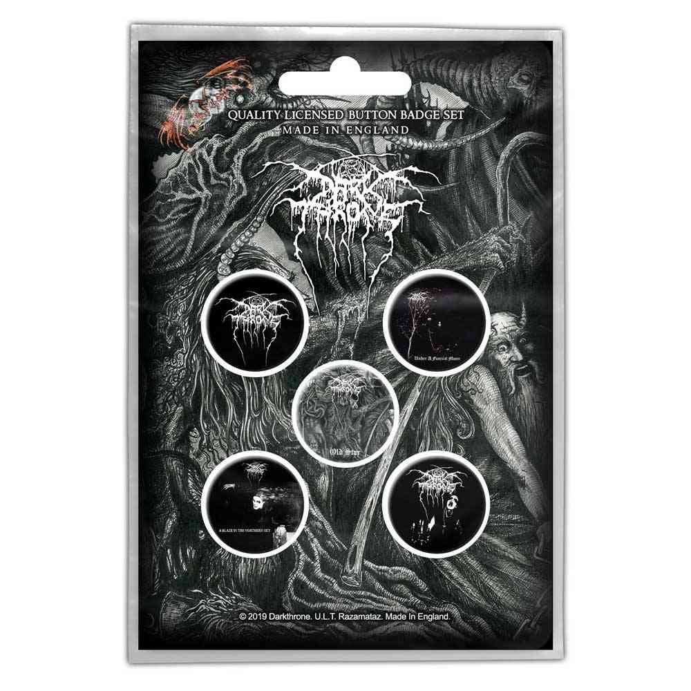 Darkthrone - Old Star Button pin - 5er Set - Mehrfarben